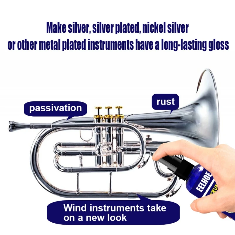 

100 мл Серебряная Полировка для серебра и серебра-стандартная полировка металлического инструмента Осветляющий очищающий спрей