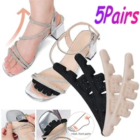 5 pairs cutable anti slip high heels sandals anti slip stickers flip flops self adhesive heel stickers forefoot silicone pads