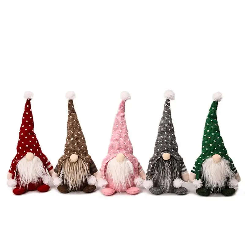 

Набивные рождественские гномы, удобная сидячая плюшевая кукла Tomte без лица на Рождество, мягкие Мультяшные рождественские украшения для по...
