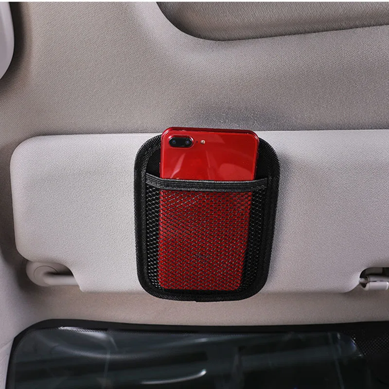 

Car Storage Bag Stick-up Mesh Net Storage Bag Phone Holder Organizer Dashboard Seat Back Organizer Auto Interior Accessories