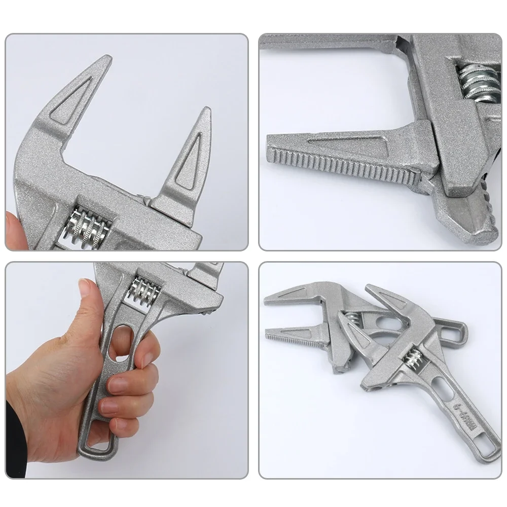 Регулируемый большой гаечный ключ профессиональный алюминиевый ручной