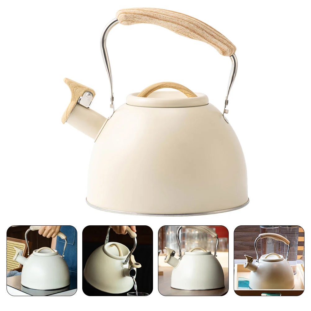 

Stainless Steel Tea Pots Buzzing Kettle Portable Camping Stove Kitchen Whistling