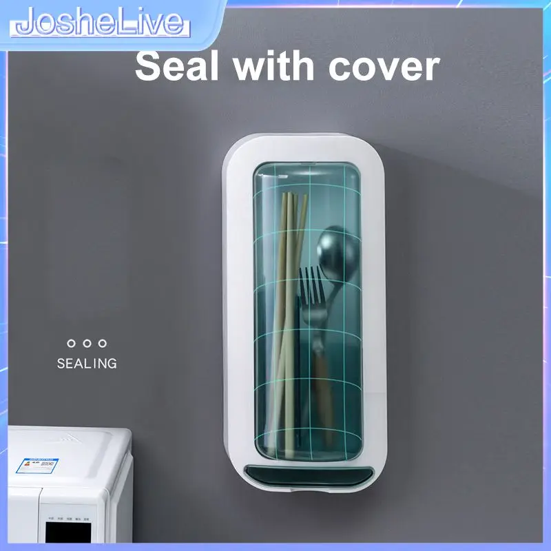 

2021 Spoon Fork Chopstick Storage Holder Box Durable 360° Rotatable PS HIPS Double Grid Drain Rack Home Organizer Kitchen Tools