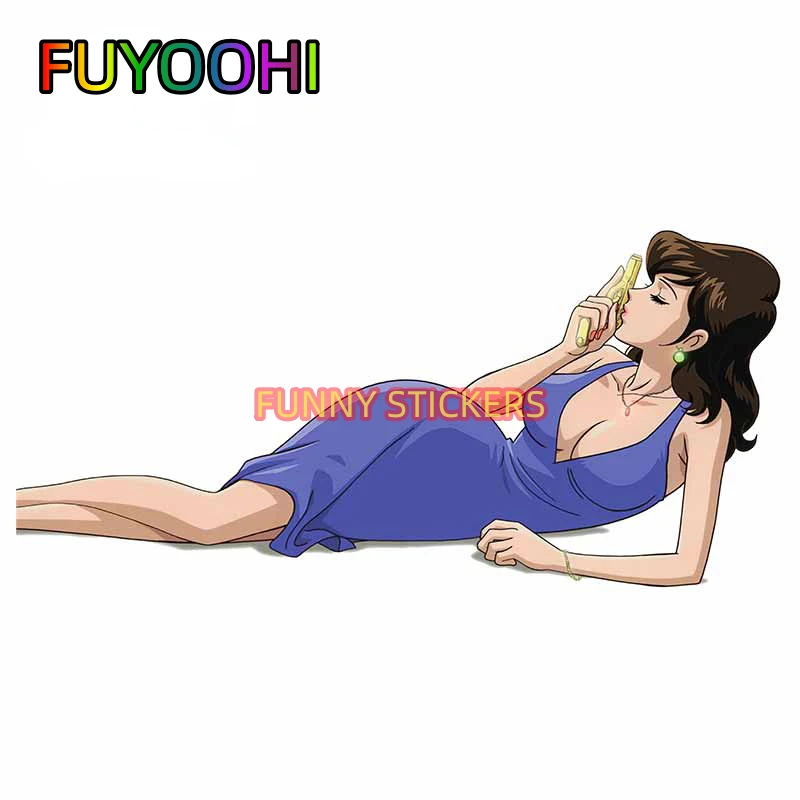 

FUYOOHI Lupin III Personality Car Stickers Anime Japanese Motorcycle Vinyl Car Wrap Waterproof Decal