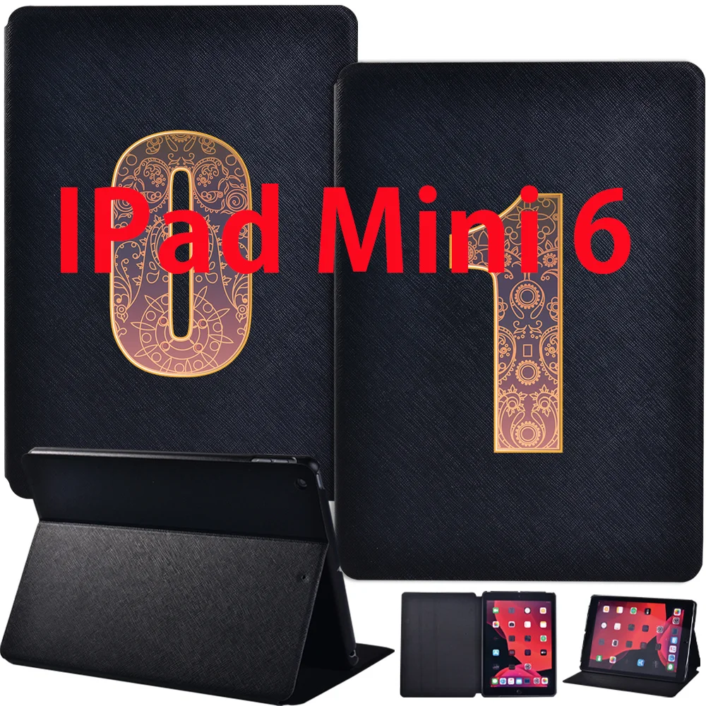 

Tablet Case for IPad Mini 6 Case 2021 IPad Mini 6th Generation 8.3 Inch Number Pattern Leather Stand Protective Case Cover