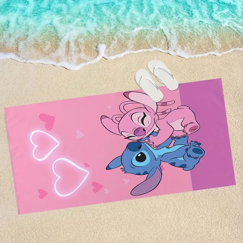 

MINISO Пляжное полотенце Лило и Стич розового цвета