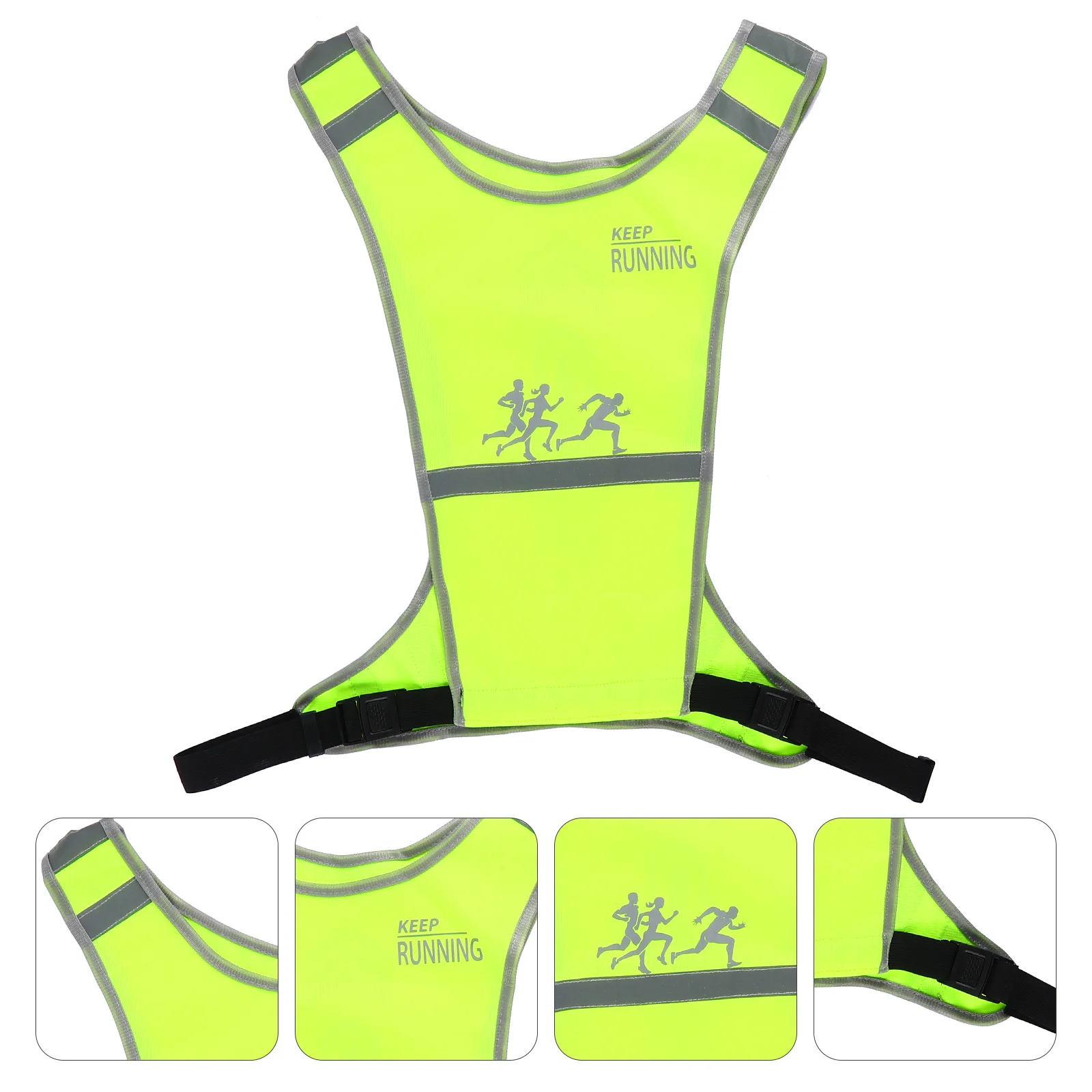 

Vest Reflective Safety Running Cycling Gear High Visibility Workstrap Biking Night