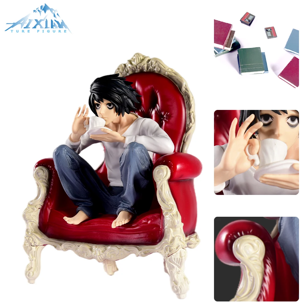 

24cm Death Note Anime Figure Light Yagami L PVC Action Figure 1160# Yagami Light 1200# L Lawliet Figurine Model Doll Toy