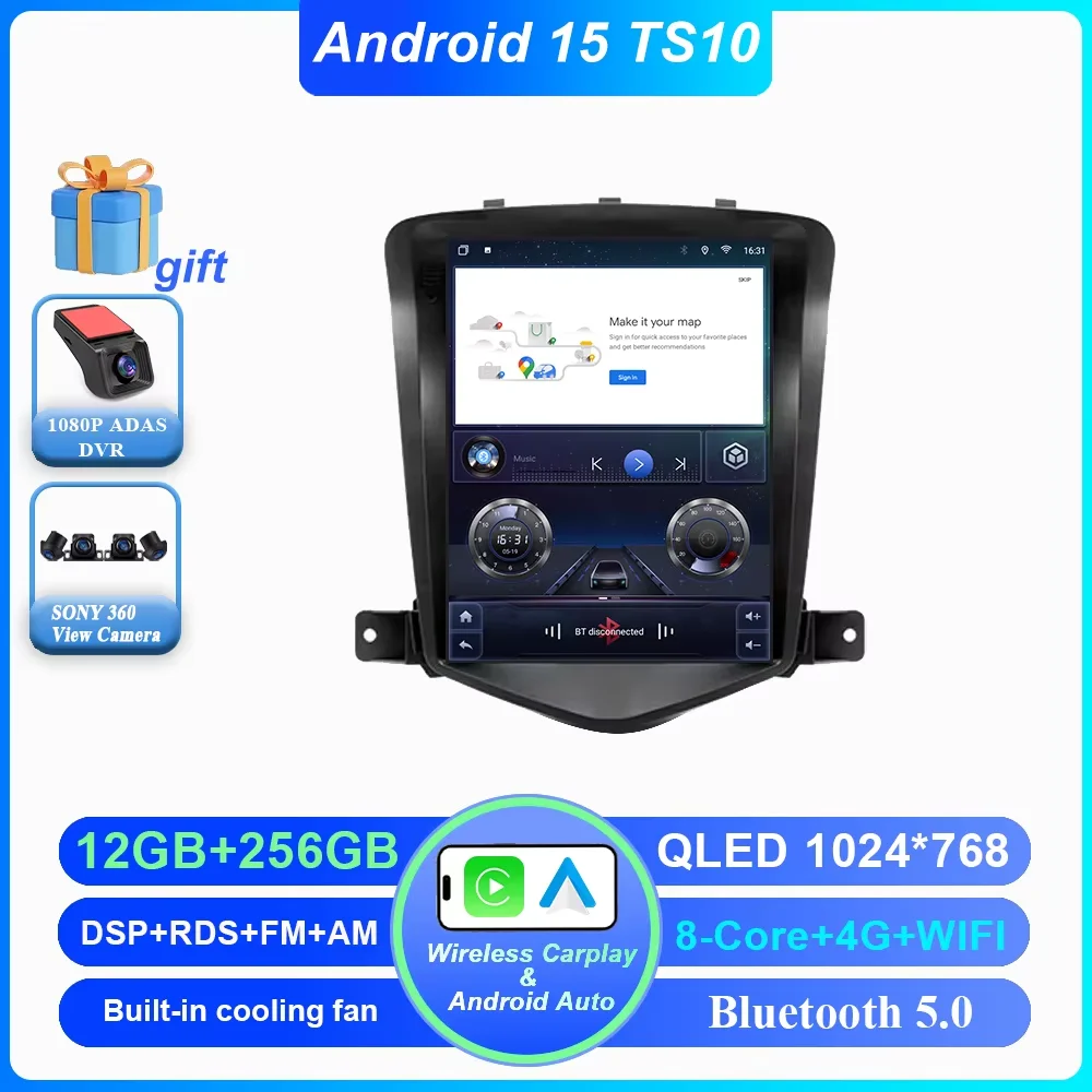 

Автомобильный DVD Android 15 для Chevrolet Cruze 2008-2012 авто радио стерео мультимедийный видеоплеер навигация GPS автомобильное воспроизведение авто WIFI 4G