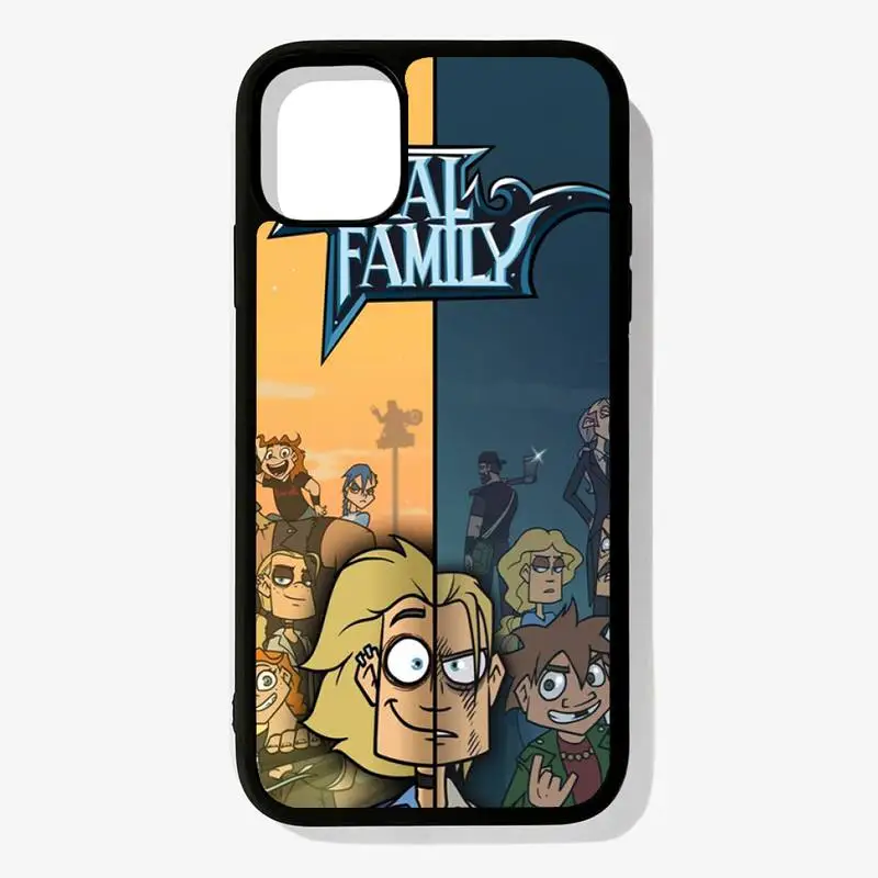 cartoon metal family Phone Case Silicone PC+TPU Case for iPhone 11 12 13 Pro Max 8 7 6 Plus X SE XR Hard Fundas