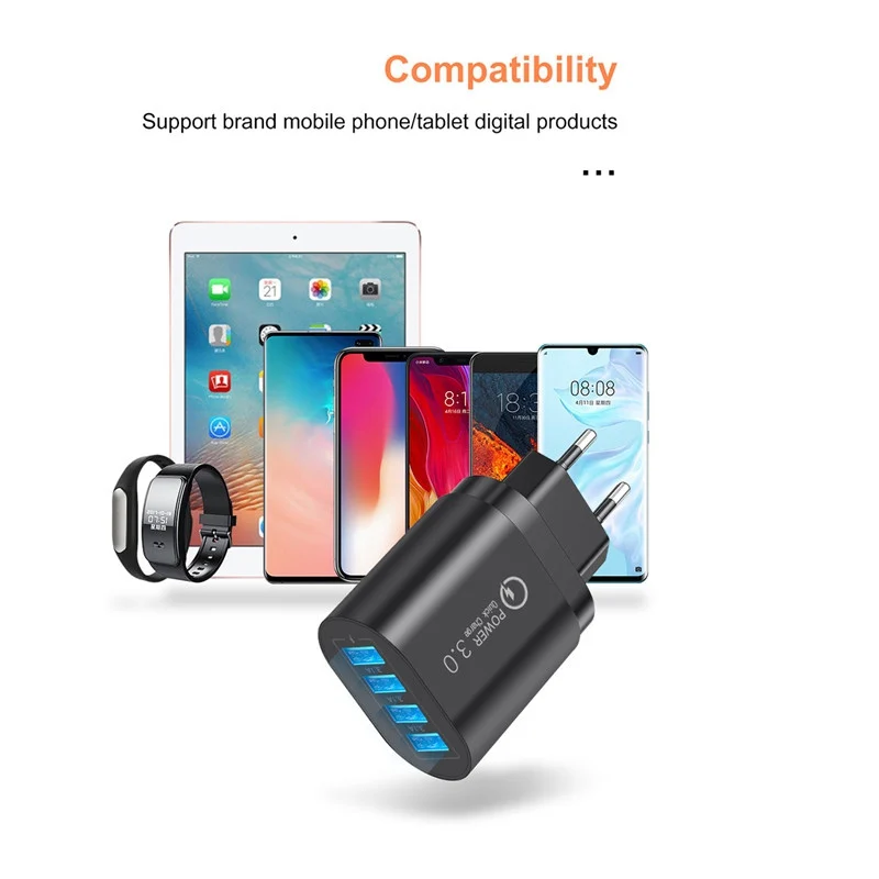 

Charger Plug Head Charger Multi USB New Cable Charging