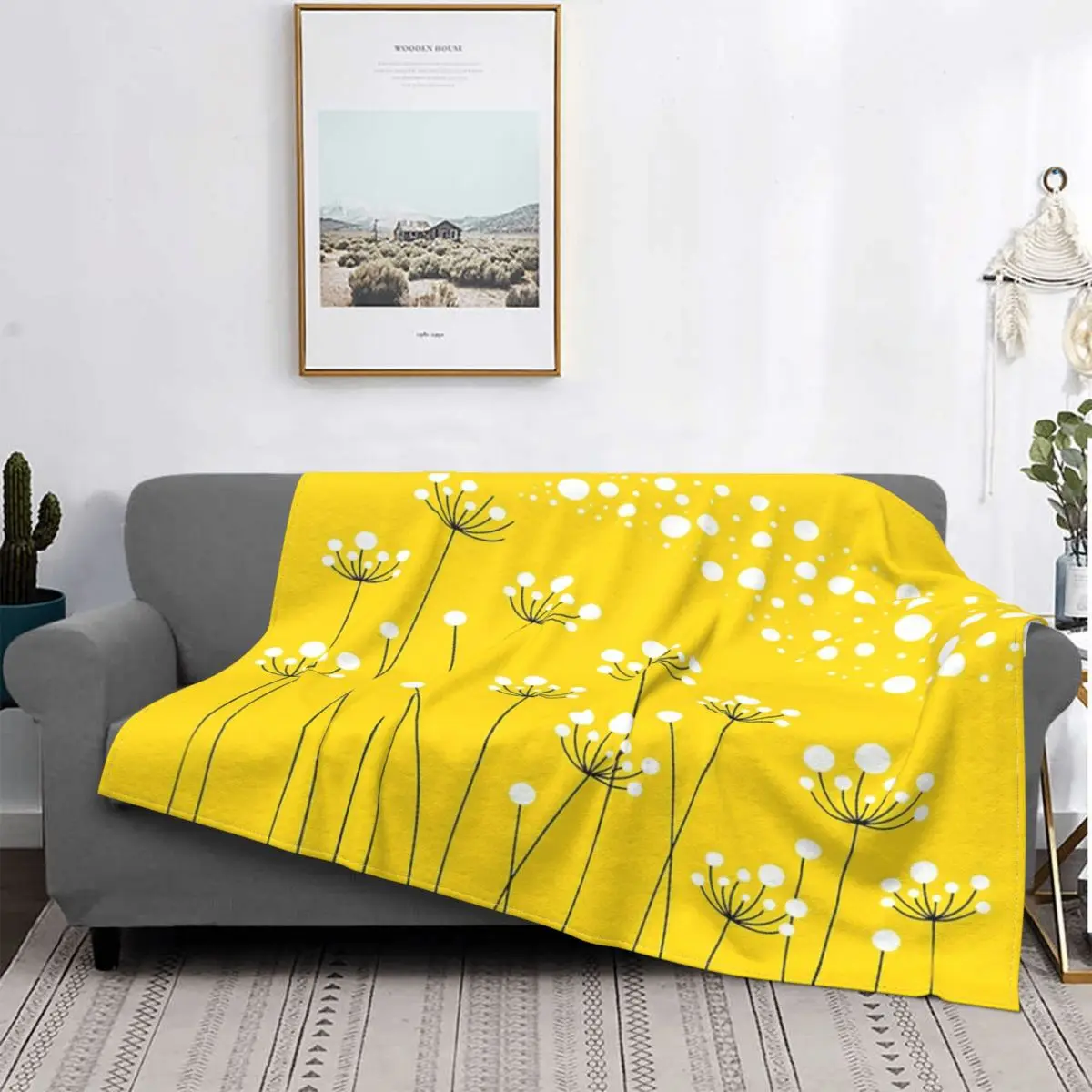 

Colcha a cuadros с принтом де Леон, manta amarilla para cama, manta de playa, Sudadera с капучинатором