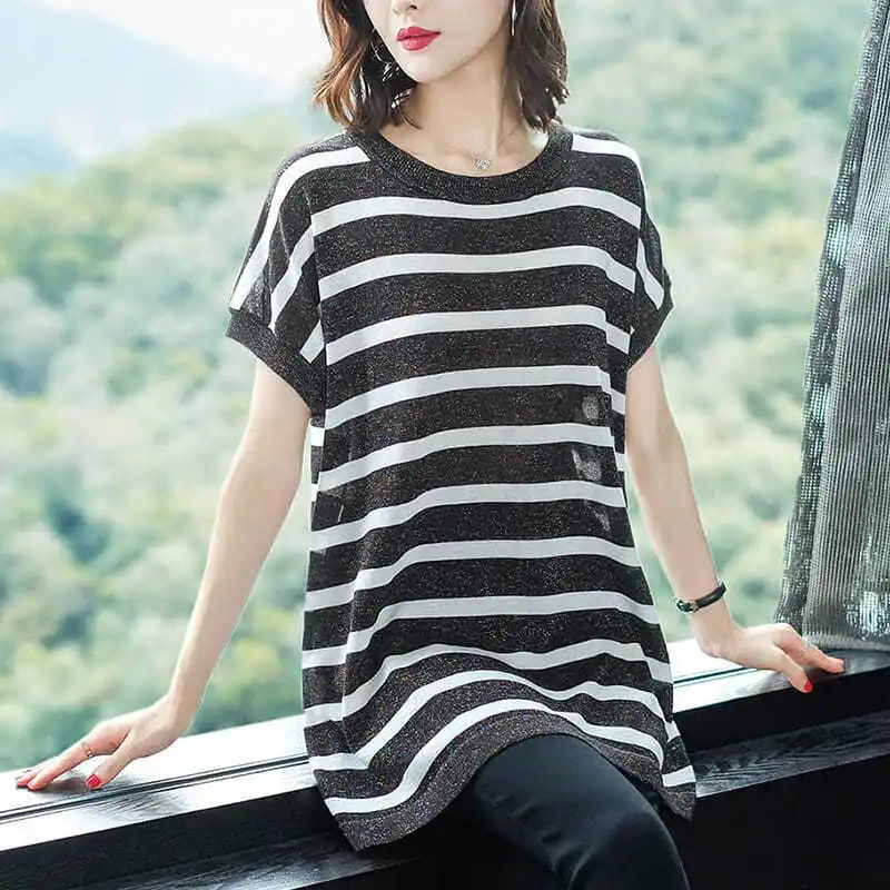 Футболка женская оверсайз в Корейском стиле модный винтажный пуловер Харадзюку