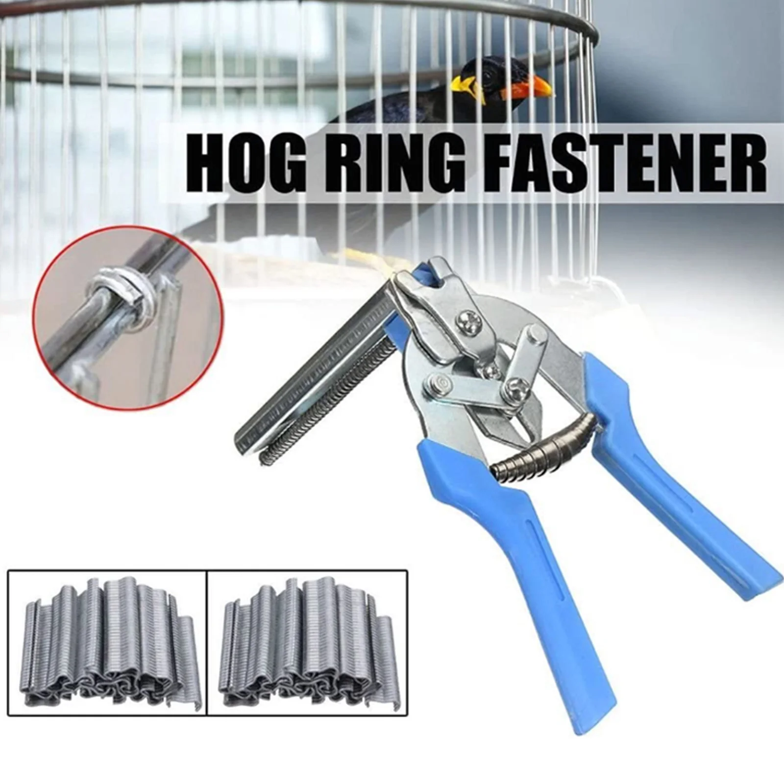 

Stainless Steel Animals Wire Cage Tong Rustproof DIY Bird Cages Grip with 600 Nails Poultry Cage Installation Forceps Hand Tools