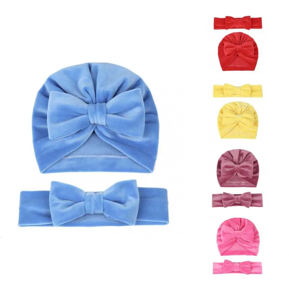 

1 Set Hair Band Hat Cute Headdress Warm for Home Parent-child Hair Band Set Parent-child Headband Hat