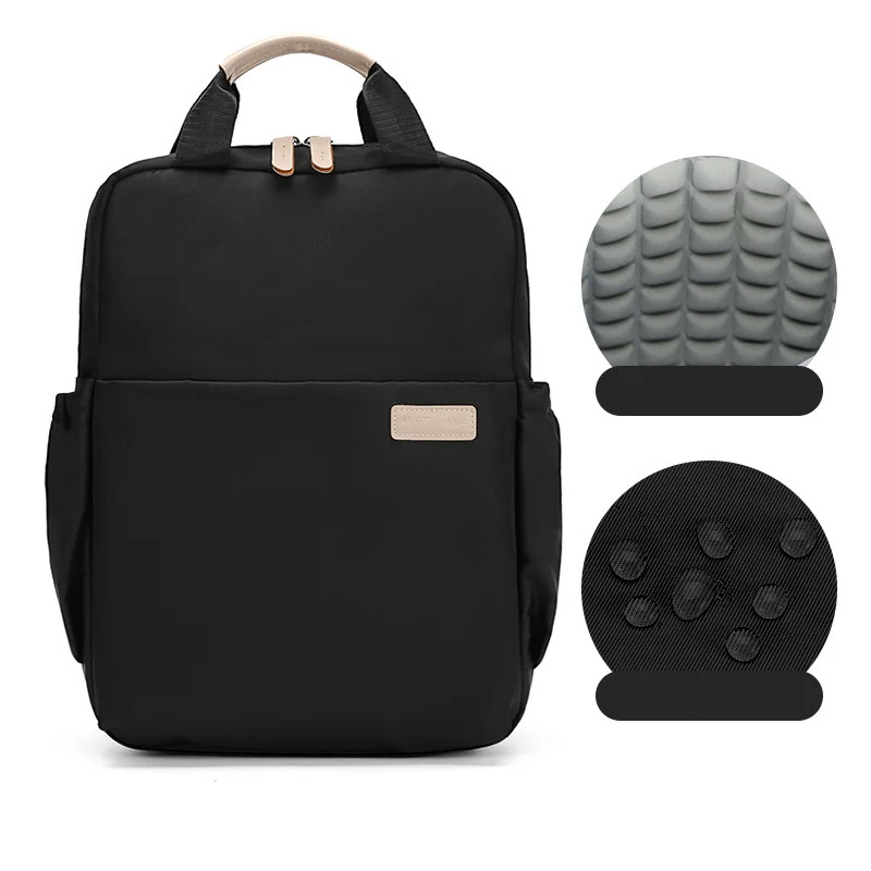 

Водонепроницаемый нейлоновый рюкзак для женщин, Простой Школьный ранец для ноутбука 14-15 дюймов, однотонная сумка для девочек-подростков