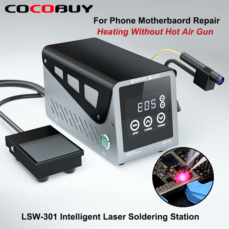 

LWS-301 Laser Intelligent Soldering Station No Wind Heating For Phone Motherboard BGA IC Chips Disassembly Welding Repair Tools