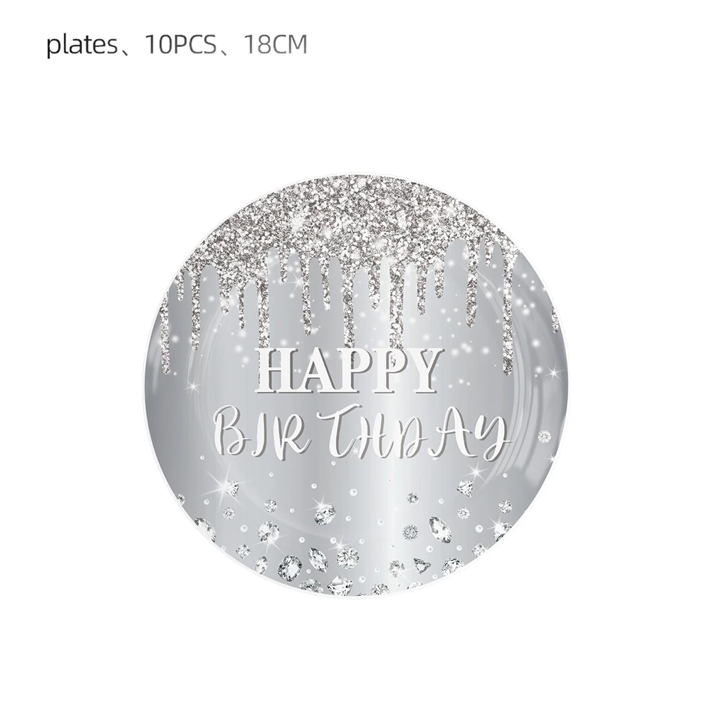 Серебряные бриллиантовые тематические технические украшения бумажная тарелка