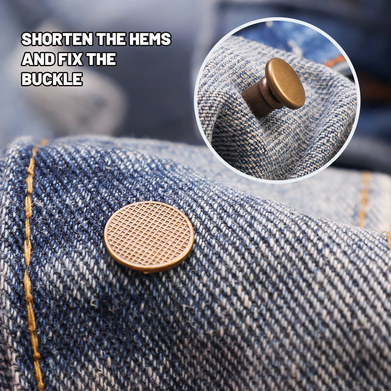 20 шт. съемные джинсовые пуговицы с регулируемой свободной талией металлические в