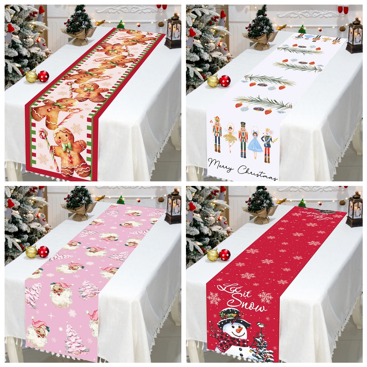 Рождественская настольная дорожка