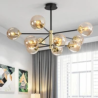 nordic modern led chandelier 581012 lamp e27 round ball light ceilling lamps living room indoor light fixtures bedroom light
