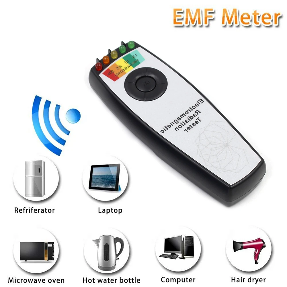 

5 LED Electromagnetic Field Radiation EMF Meter Ghost Hunting Portable Handheld Gauss Detector Meter for Ghost Hunting