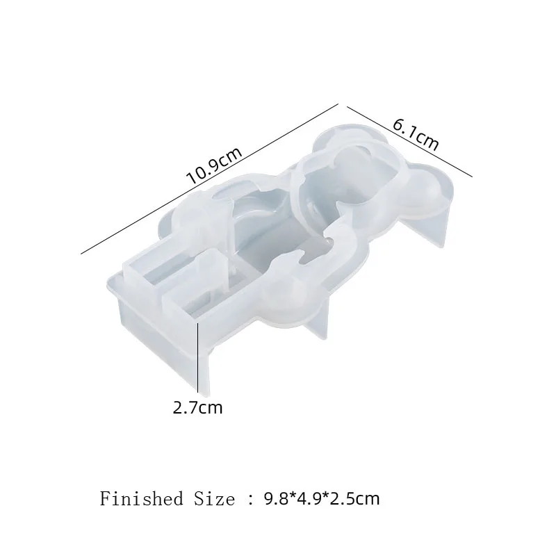 

1 Piece DIY Crystal Epoxy Resin Mold Cute Violent Bear Half Stereo Silicone Mould Crafts Casting Molds Home Decoration Tool