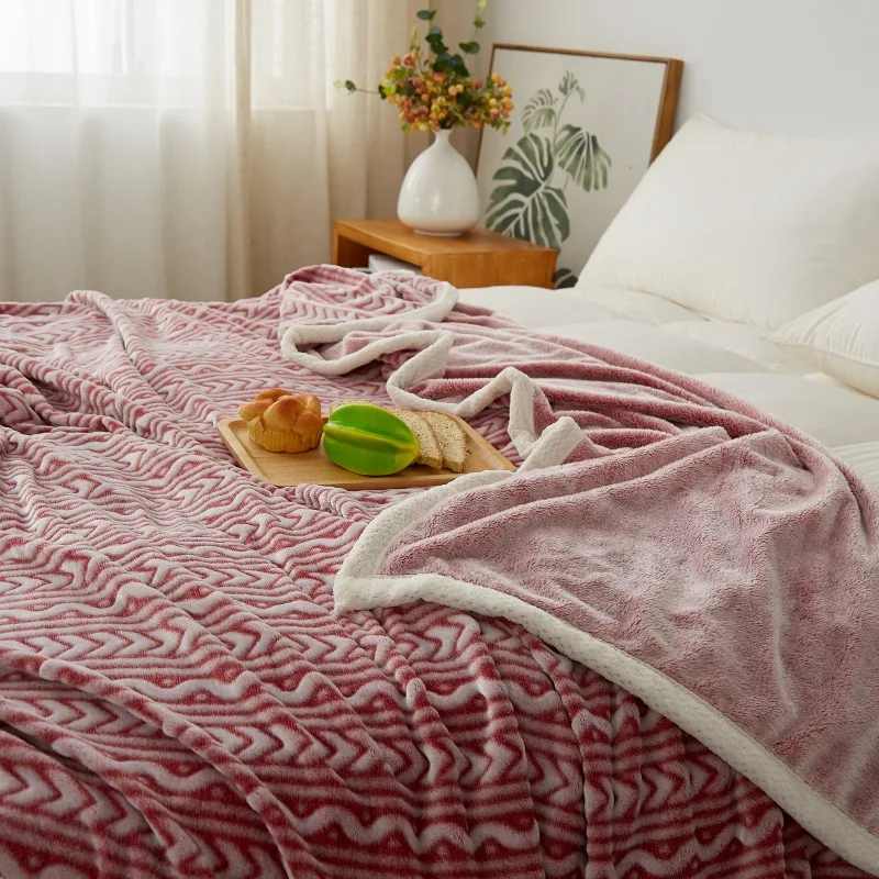 

Home Winter Warm Thick Bed Blanket Double Sided Imitation Lamb Velvet Plaid Blanket Throw Sofa Cover Newborn Wrap Kids Bedspread