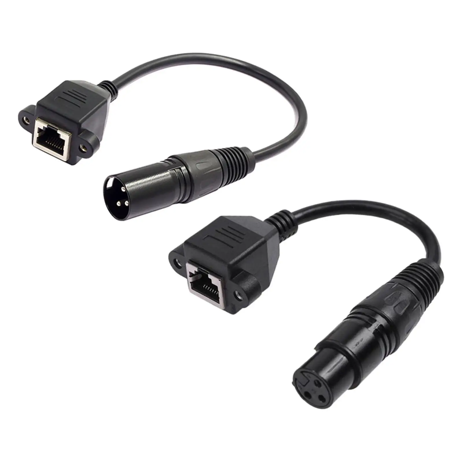 

1 пара 3-контактных адаптерных кабелей XLR к RJ 45 Female Male, Удлинительный кабель для контроллера серии Dmx Con, сетевой соединитель миксер 20 см