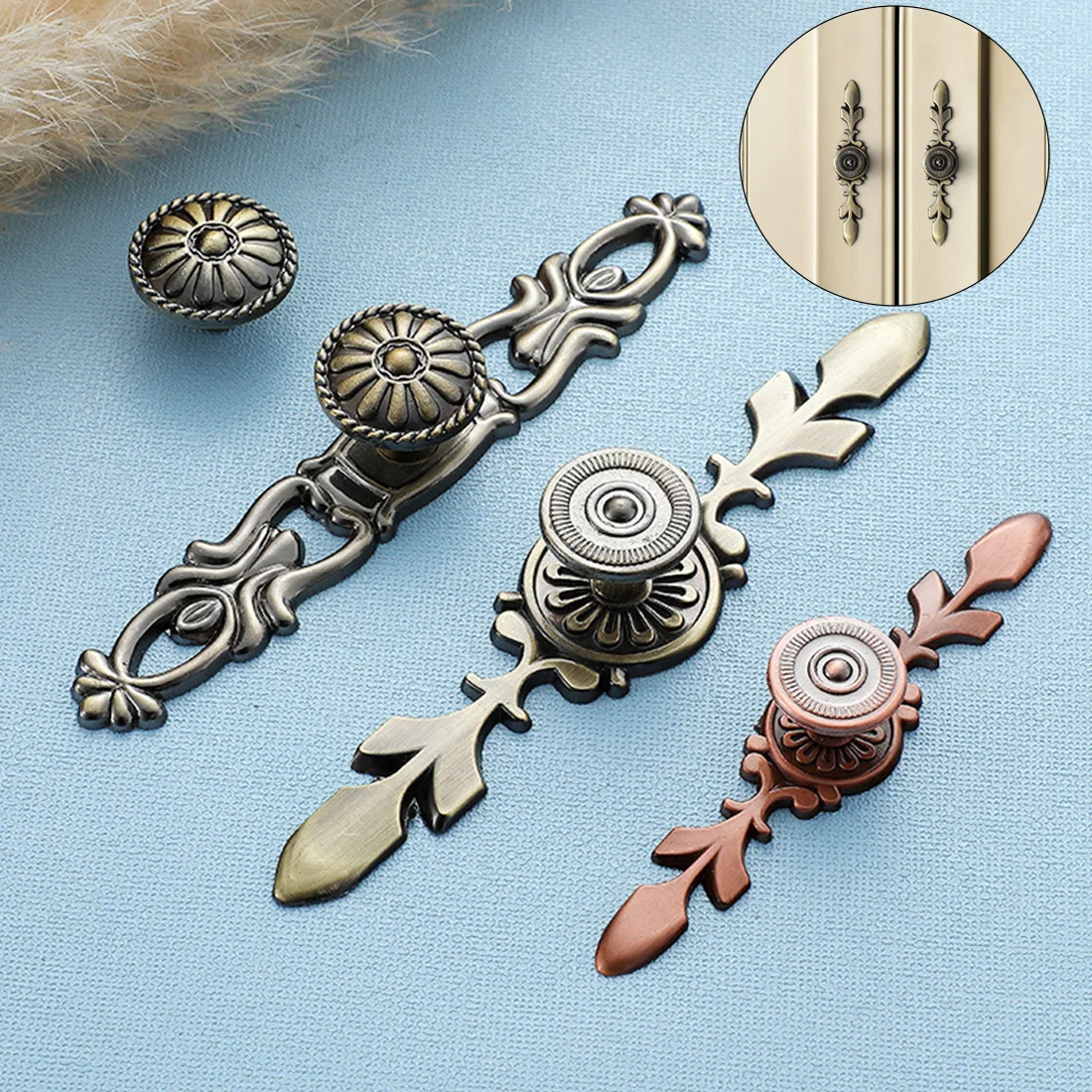 

Practical Antique Handle Knob Furniture Handle Kitchen Cabinet Handle Drawer Handle Pulls Cupboard Handles European Handles