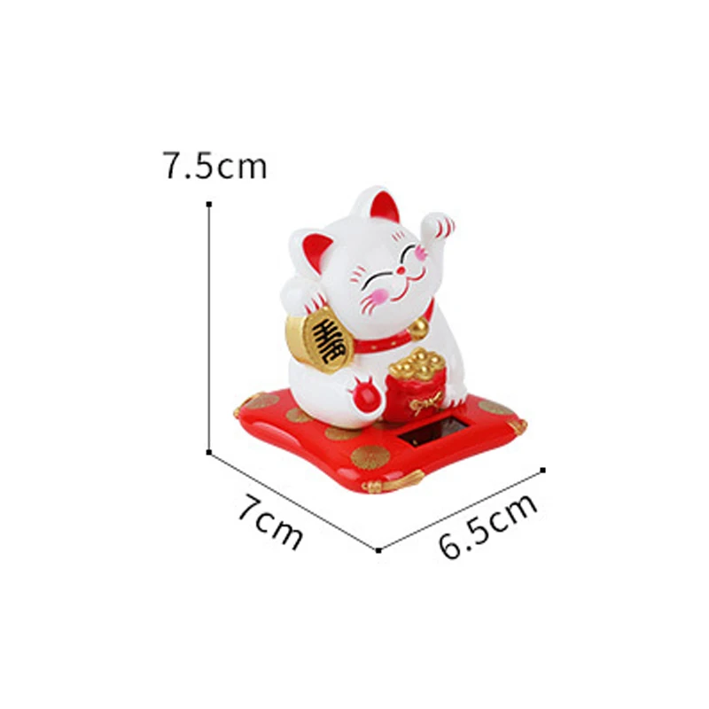 2 5 японская солнечная волна рука Lucky Cat или офис дома декоративные автомобильные