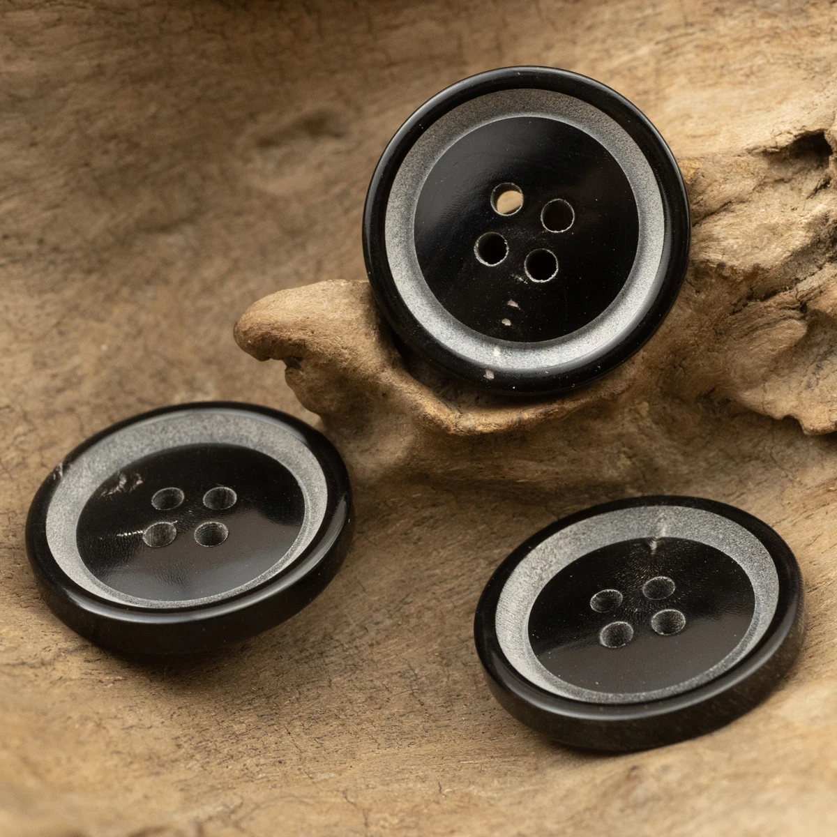 

6pcs Silver Black Horn Buttons for Clothing Formal Luxury Suit Coat Knitwear Chinos Sewing Accessories 15mm-25mm