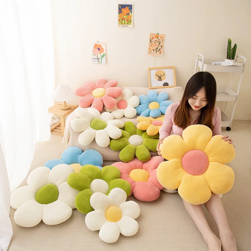 

Мягкая Красочная искусственная мягкая плюшевая Маргаритка в форме цветка, диванная подушка для стула, домашний декор, подарок на день рождения для девочек
