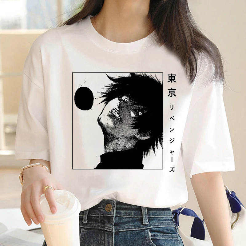 Tokyo Ghoul Kaneki Ken Eyes Clothes Men Grunge 2022 Anime T Shirt Graphic Aesthetic Goth T-shirt Unisex Cartoon Tshirt Male images - 6