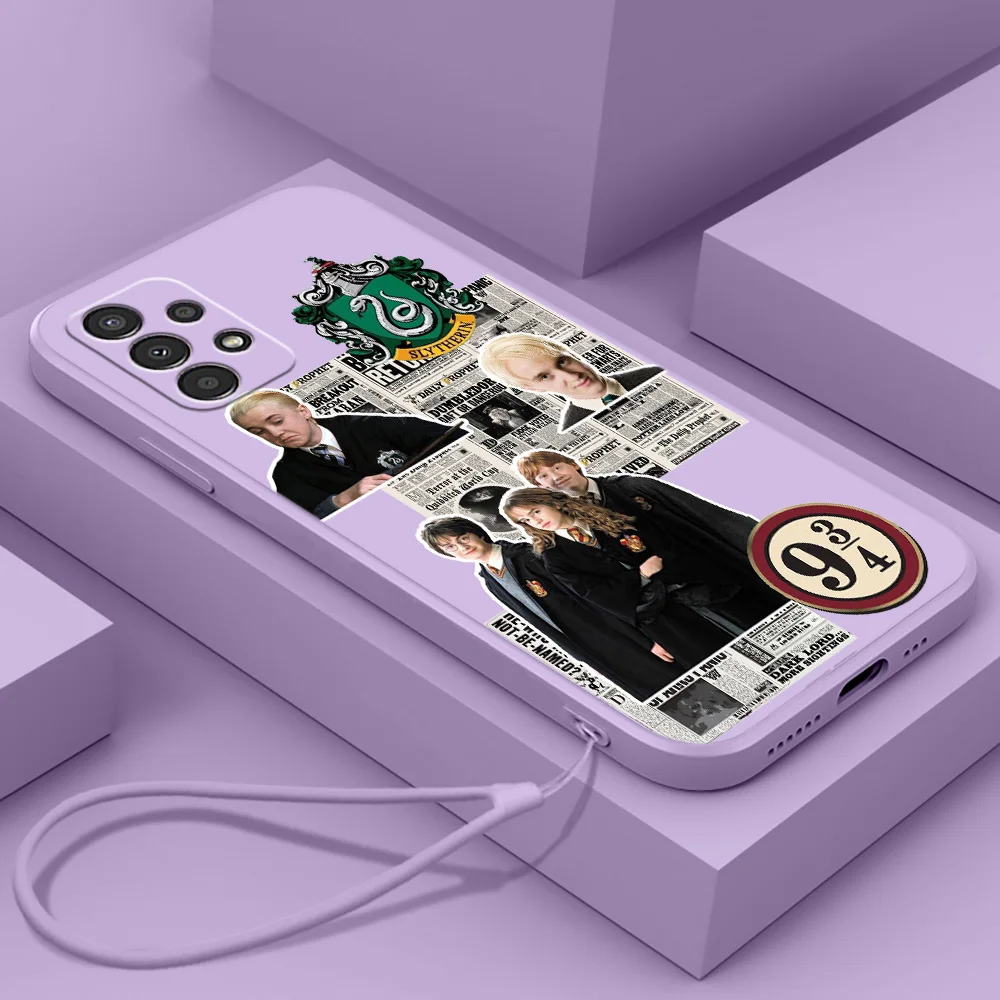 

Cartoon P-Potters Design-Harries For Realme Narzo 50A 50i 30 10 V23 Q5i Q5 GT2 GT Neo 3T C21Y XT X2 Pro Liquid Rope Funda Cover