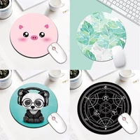 kawaii round mouse pad desk pad laptop mouse mat for office home pc computer keyboard cute mouse pad non slip rubber desk mat