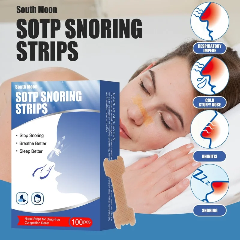 

100Pcs Better Nasal Strips Right Aid Stop Snoring Breathe Anti-snoring Nose Patches Top Quality Good Sleeping Easier 2022 New