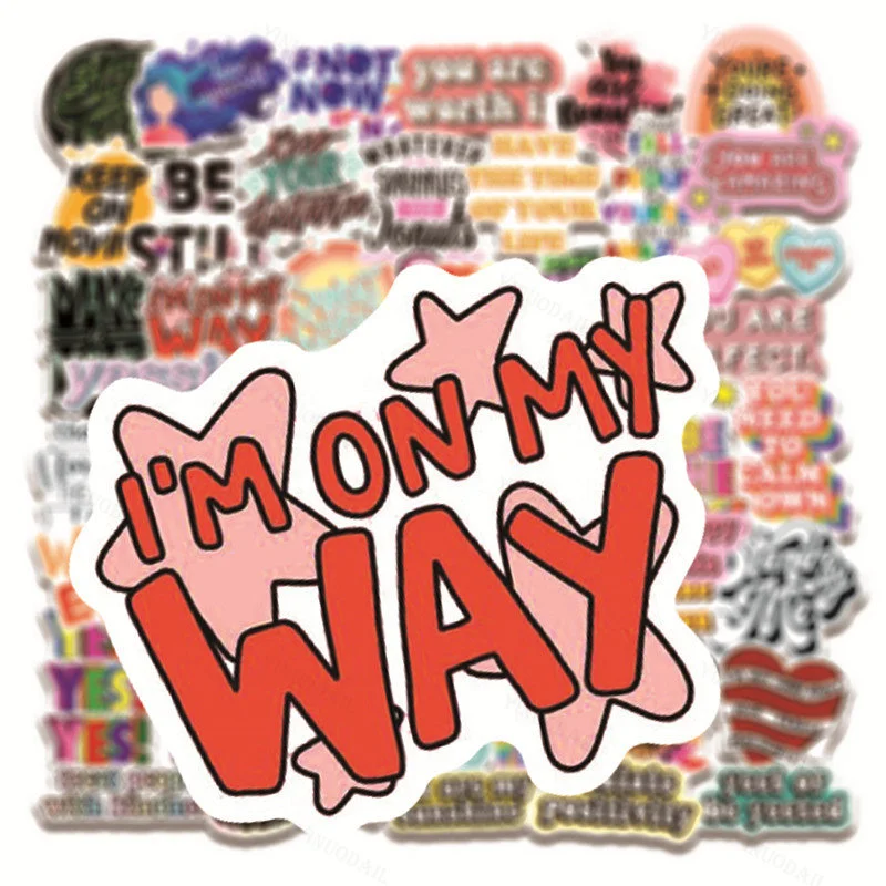 

200Pcs Motivational Phrases Sticker Inspirational Life Quotes Stickers Laptop Study Room Scrapbooking Office Graffiti Decals