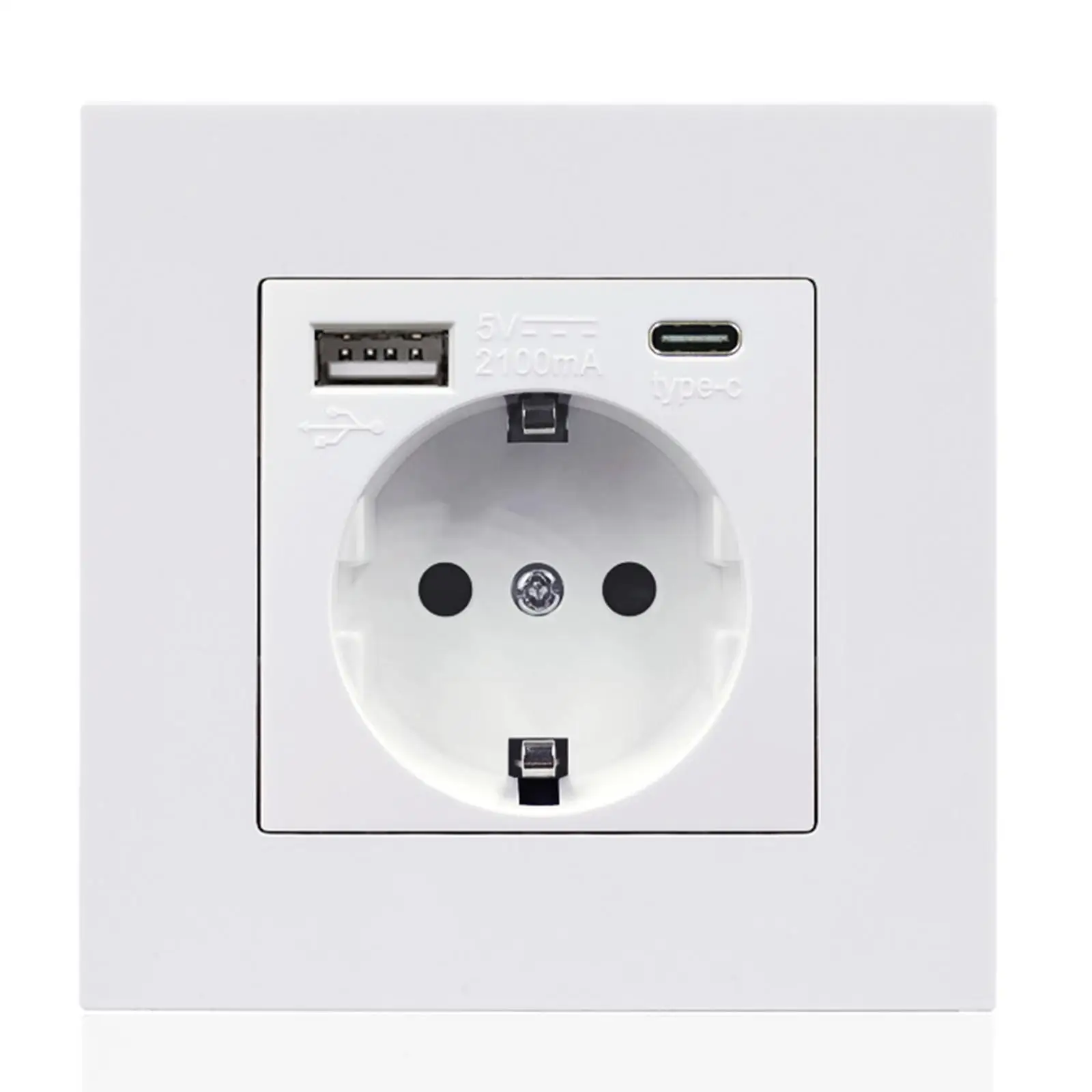 

Switch 16a 1/2/3fach Wand Berührungs Schalter Litchshalter Type-c Usb + Socket Steckdose Panel European-german French D8w2