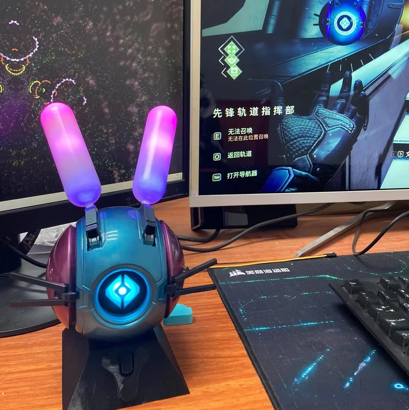 Game Destiny 2 Cottontail Ghost Shell LED Rabbit Toy Model Cosplay Collection