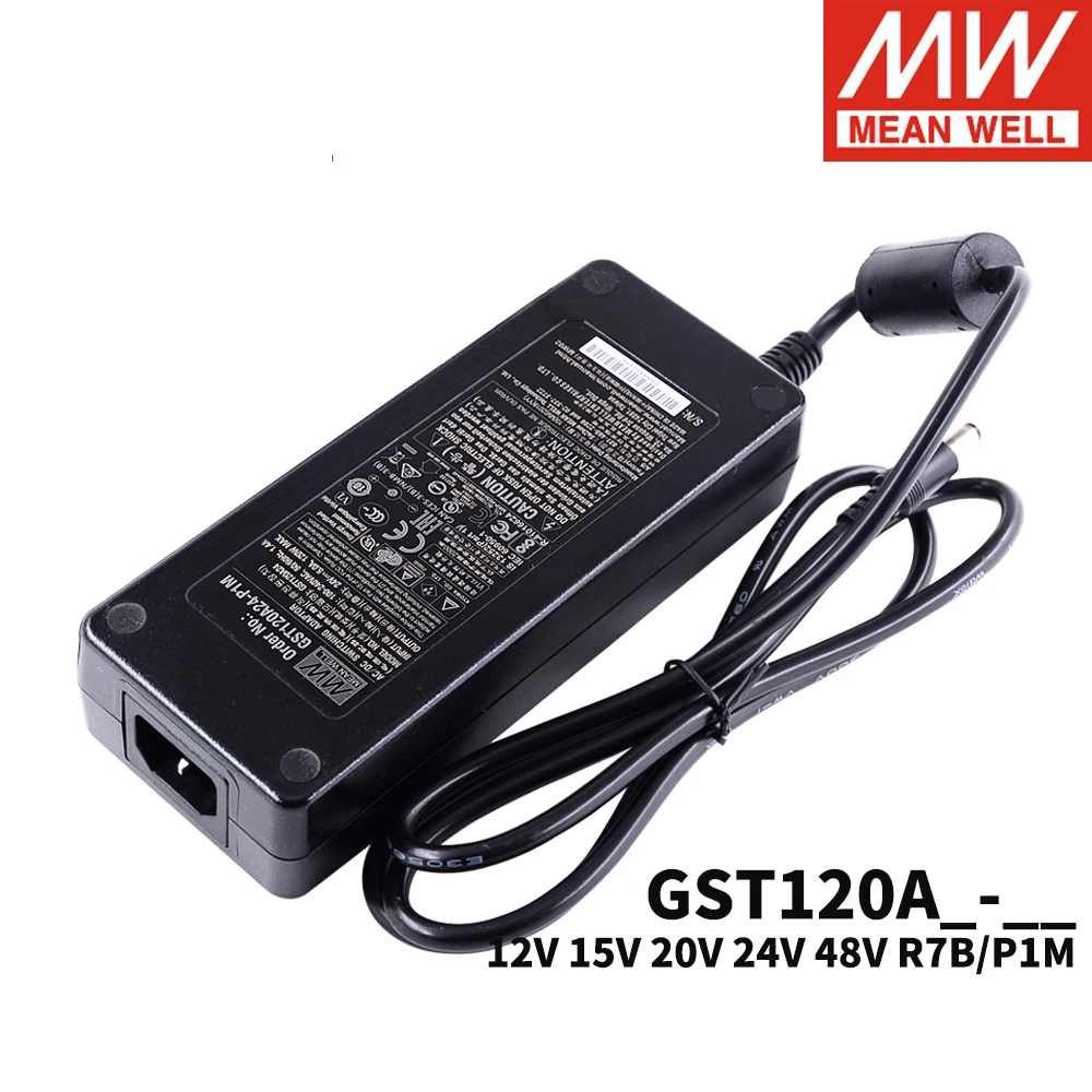 

Mean Well GST120A R7B P1M 120W Switching Power Supply 220V AC TO DC 12V 15V 20V 24V 48V Desktop industrial adapter