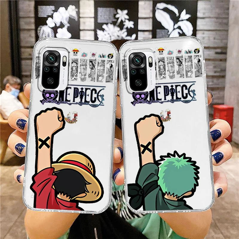 

One Piece Chopper Luffy Phone Case For Xiaomi Redmi Note 11E 11S 11 11T 10 10S 9 9T 9S 8 8T Pro Plus 5G 7 5 Transparent TPU