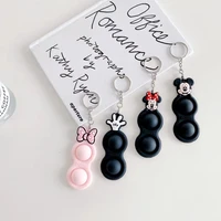 disney anime figures mickey mouse minnie mouse pooh bear stitch keychain bag key ring ornaments childrens toys birthday gifts