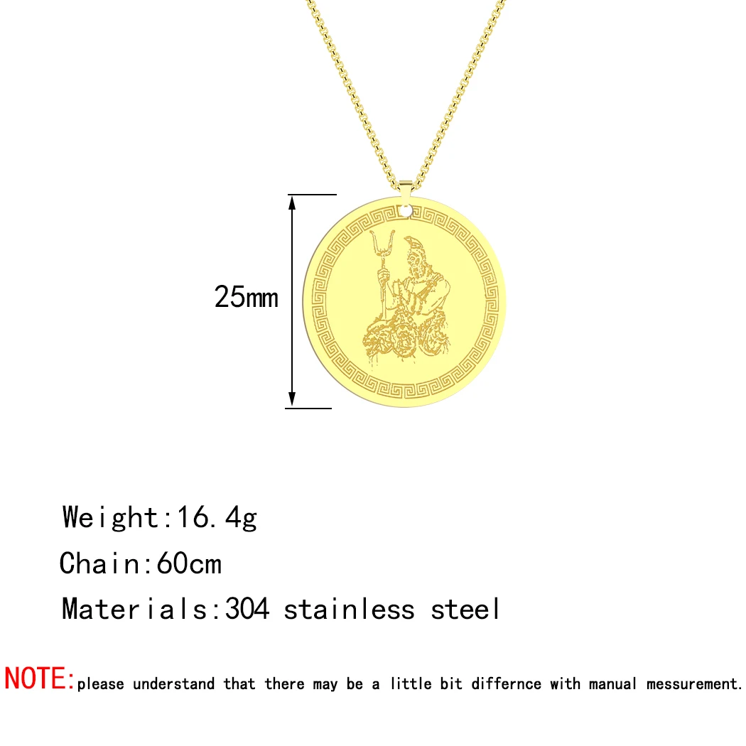 The Greek Chthonic God of the Underworld - Hades with Cerberus Necklace Medalion Pendant Jewelry Gift Accessories |