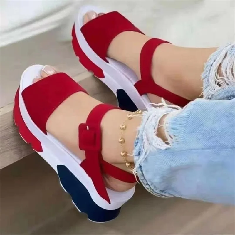 Women Sandals Hot Heels Woman Platform Wedges Shoes Ladies Summer Sandals  Buckle Non-slip Beach Sandals Plus Size 35~43 - купить по выгодной цене |  AliExpress