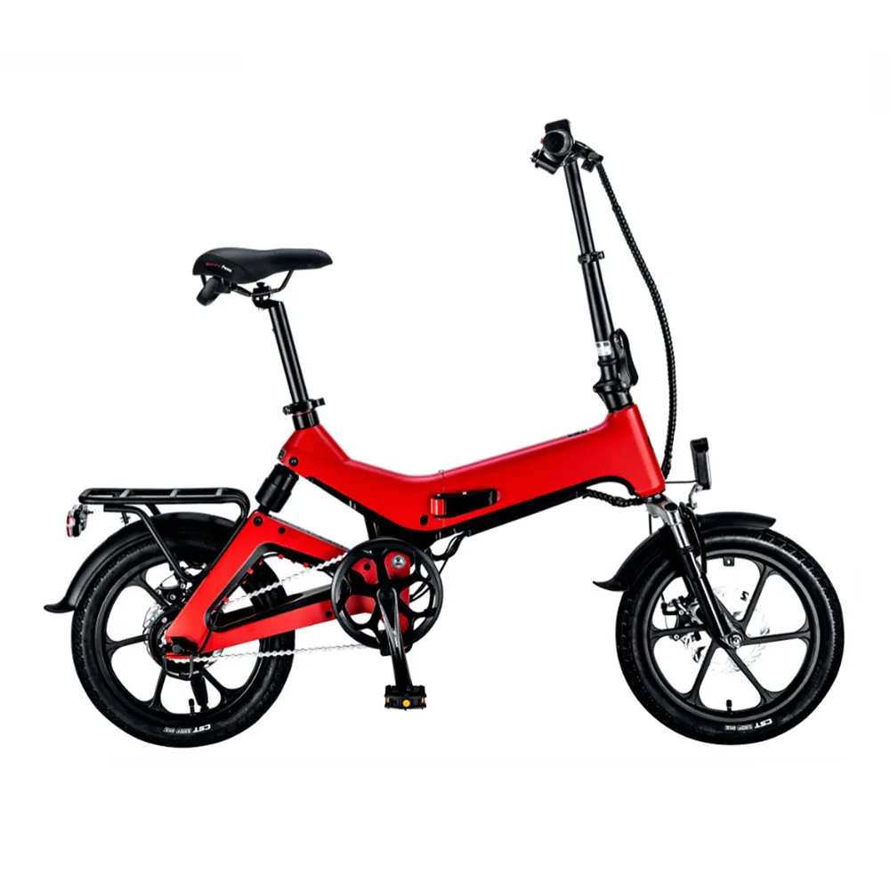 

16 Inch Electric Bicycle Folding Electric Bikings Magnesium Alloy Frame Anti Slip And Wear Tires High Speed Brushless Motor