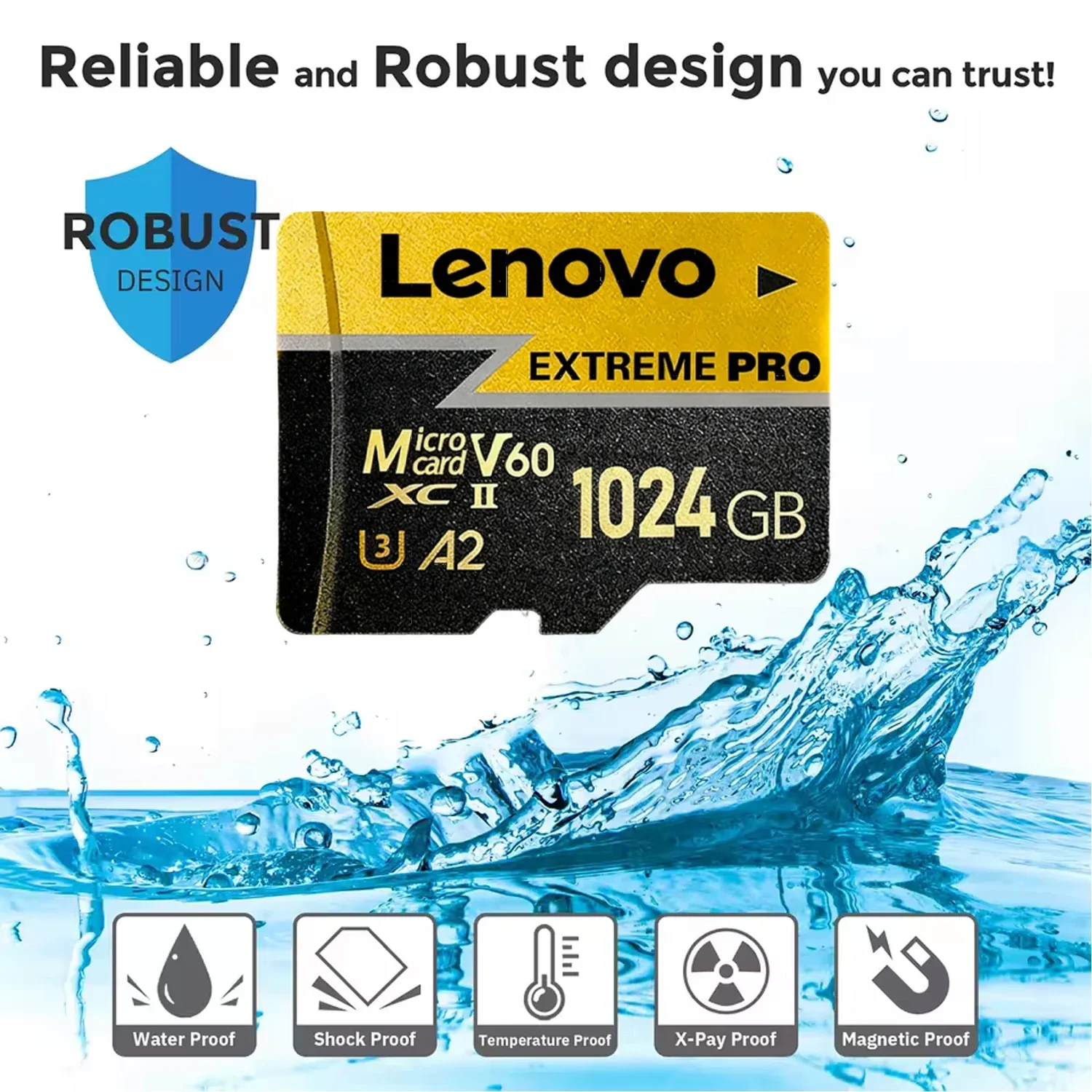 Фото Карта памяти Lenovo Micro TF SD Class10, высокоскоростная флэш-карта 128 ГБ, U3 V60, для камеры, телефона, планшета, дрона №5
