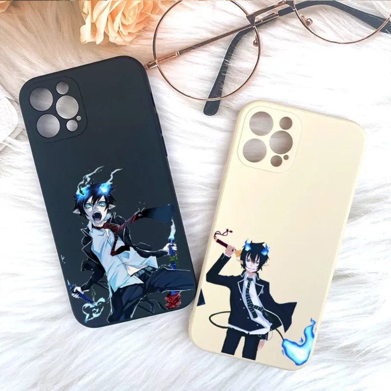 

Чехол для телефона Ao No Exorcist для IPhone 14 11 12 13 Pro Max X XR XS Max 6 6S 7 8 Plus SE 2022, чехол для телефона с жидкостью квадратной формы