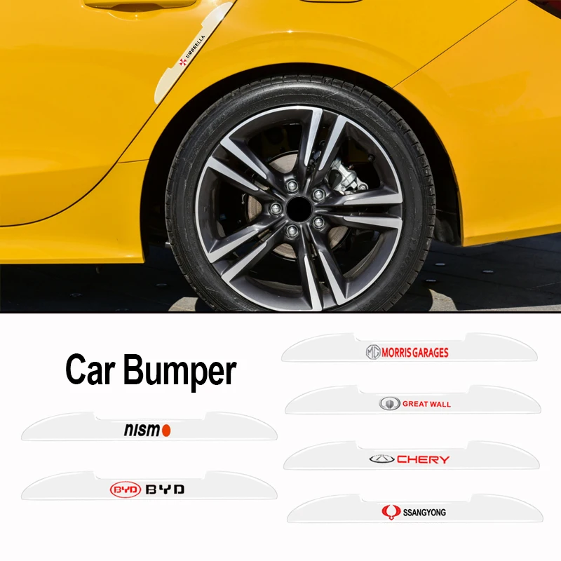

4Pcs Door Bumper Transparent Protector for Toyota Yaris Hilux Corolla Prius Avensis Emblem Chr Cruiser 2021 Logo Car Accessories