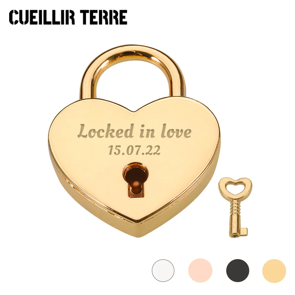 Couple Gift Valentine's Day Customized Love Lock Date keychain Padlock Safety Travel Security Locks For Luggage Lock Padlock
